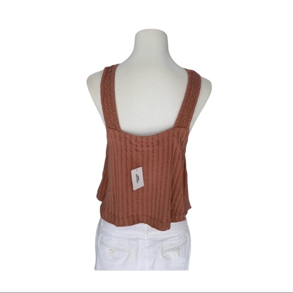 NWT Urban Outfitters Tank top Brown Embroidered XS - Picture 3 of 8